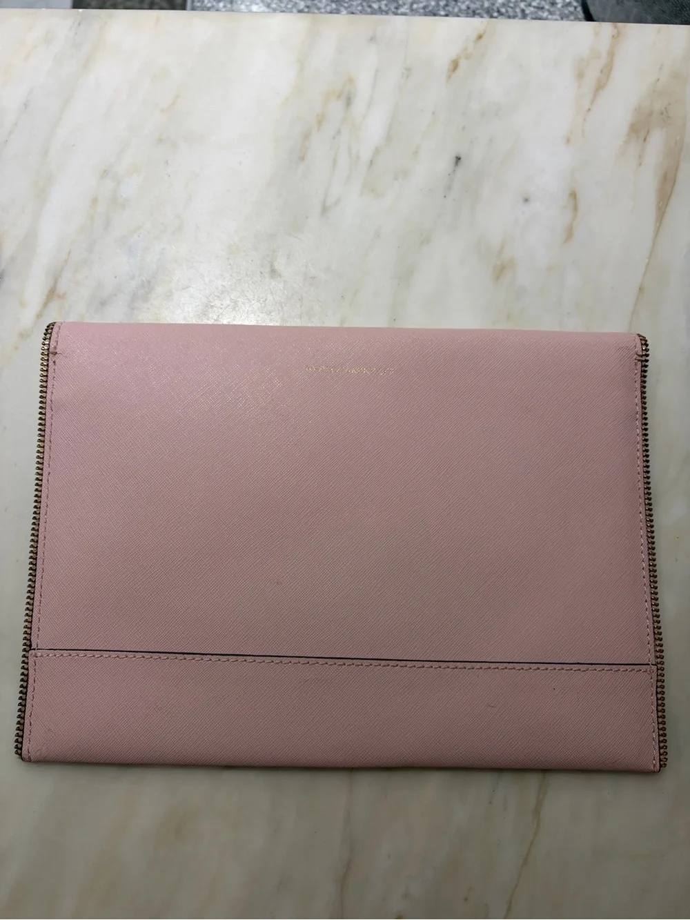 Rebecca Minkoff Pink Envelope Clutch with Gold Trim